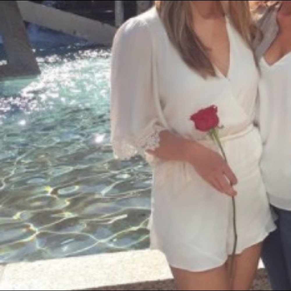 Lovers + Friends Romper with lace